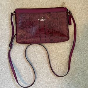 Coach crossbody purse maroon